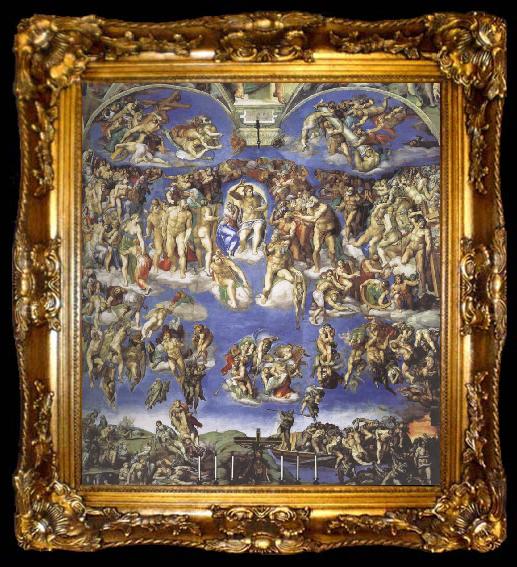 framed  Michelangelo Buonarroti The Last  judgment, ta009-2